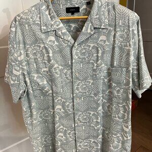 Vince Camp Shirt, Large in Pale Green and White